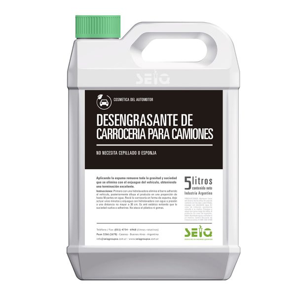 DESENGRASANTE DE CARROCERÍA PARA CAMIONES